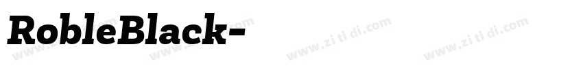 RobleBlack字体转换