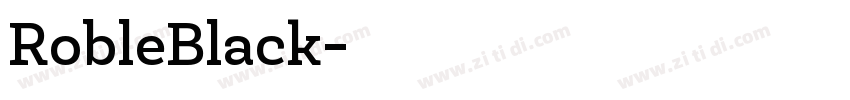 RobleBlack字体转换