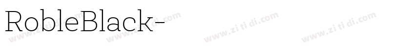 RobleBlack字体转换