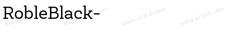 RobleBlack字体转换