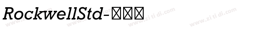 RockwellStd字体转换