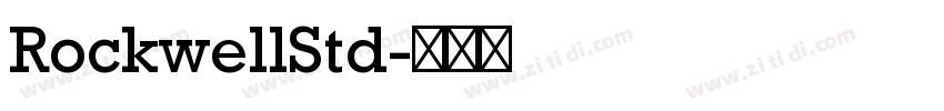 RockwellStd字体转换