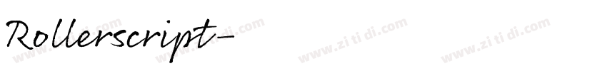 Rollerscript字体转换