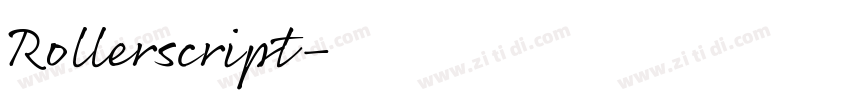 Rollerscript字体转换