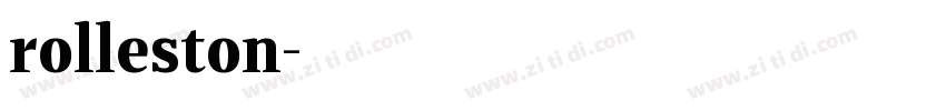rolleston字体转换