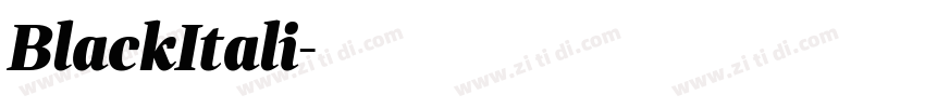 BlackItali字体转换