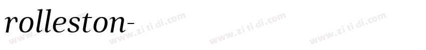 rolleston字体转换