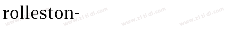 rolleston字体转换