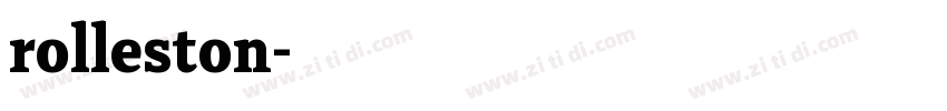 rolleston字体转换