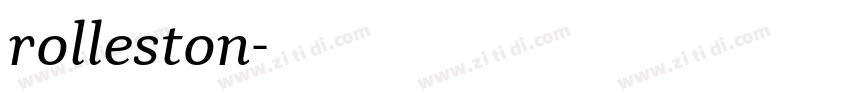 rolleston字体转换