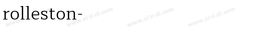 rolleston字体转换