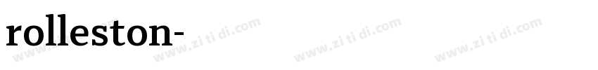 rolleston字体转换