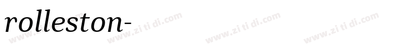 rolleston字体转换