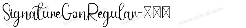 SignatureGonRegular字体转换 SignatureGonRegular字体转换