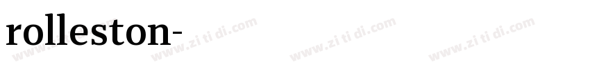 rolleston字体转换