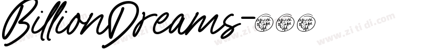 BillionDreams字体转换