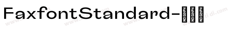 FaxfontStandard字体转换