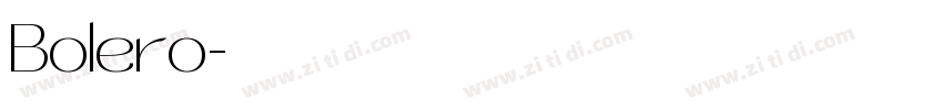 Bolero字体转换
