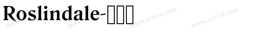 Roslindale字体转换