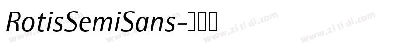 RotisSemiSans字体转换