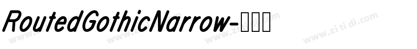 RoutedGothicNarrow字体转换