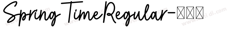 SpringTimeRegular字体转换