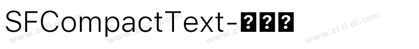 SFCompactText字体转换