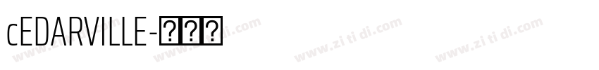 cEDARVILLE字体转换