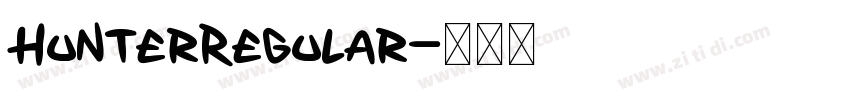 HunterRegular字体转换