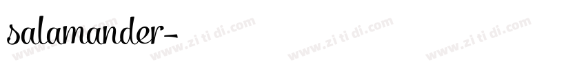 salamander字体转换 salamander字体转换