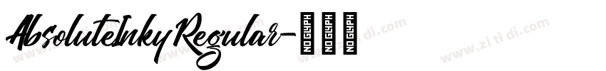 AbsoluteInkyRegular字体转换