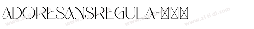 AdoreSansRegula字体转换