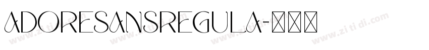 AdoreSansRegula字体转换