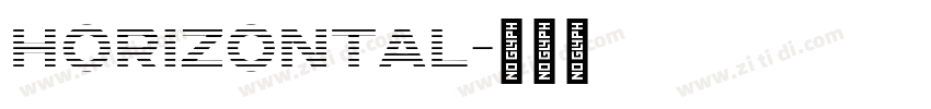 Horizontal字体转换