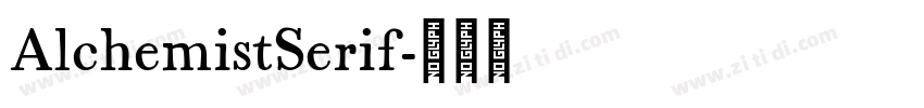 AlchemistSerif字体转换