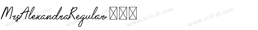 MrsAlexandraRegular字体转换