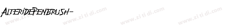 AlteridePenbrush字体转换