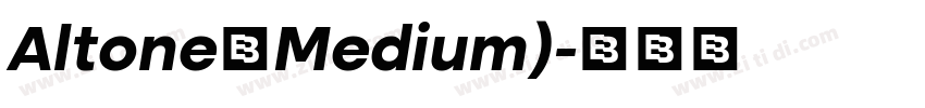 Altone（Medium)字体转换