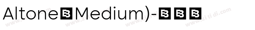 Altone（Medium)字体转换