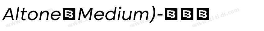Altone（Medium)字体转换