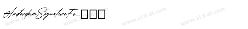 AmsterdamSignatureFo字体转换