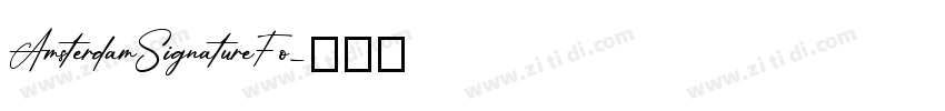 AmsterdamSignatureFo字体转换