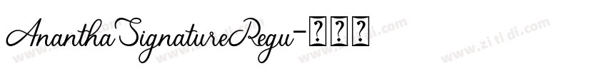 AnanthaSignatureRegu字体转换