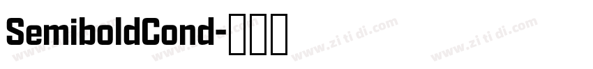 SemiboldCond字体转换