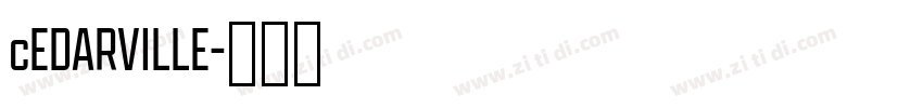 cEDARVILLE字体转换