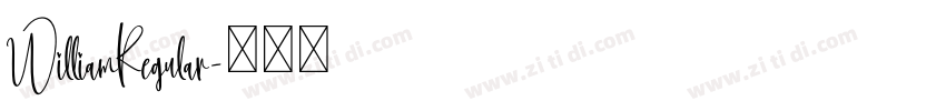 WilliamRegular字体转换