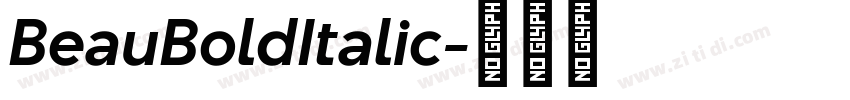 BeauBoldItalic字体转换