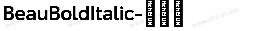 BeauBoldItalic字体转换