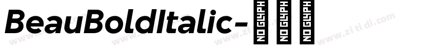 BeauBoldItalic字体转换