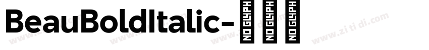 BeauBoldItalic字体转换